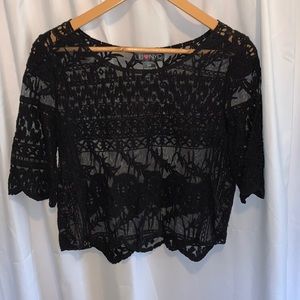 Lace short sleeve top